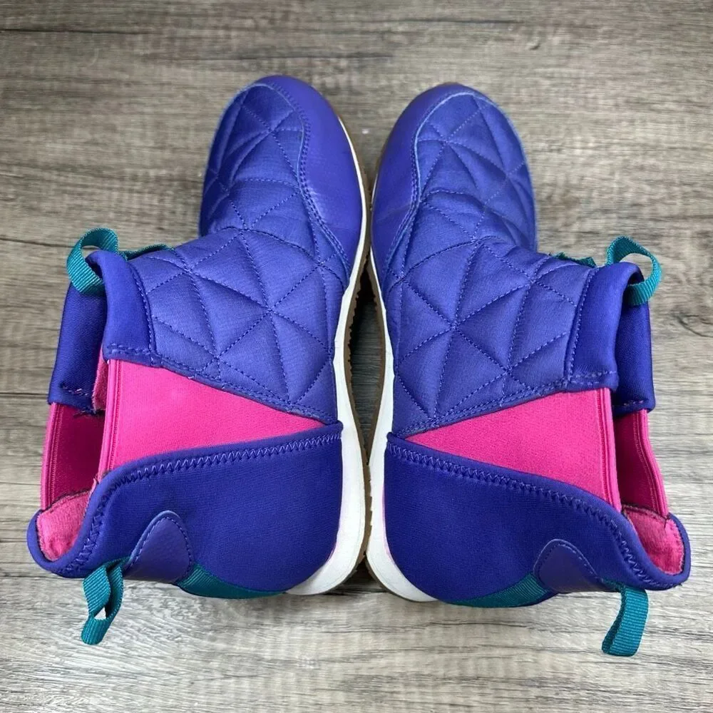 Teva~Girls~”Ember Mid Ultraviolet/Pink Quilted Classic Micro-Fiber Bootie~Size 4